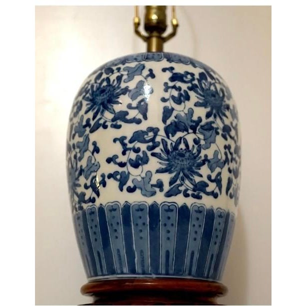 Gorgeous porcelain blue and white ginger jar vase lamps. Absolutely stunning art decor with original Chinese influence....