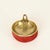 Mid-Century Italian Brass and Red Suede Ashtray, 1950s For Sale - Image 9 of 11