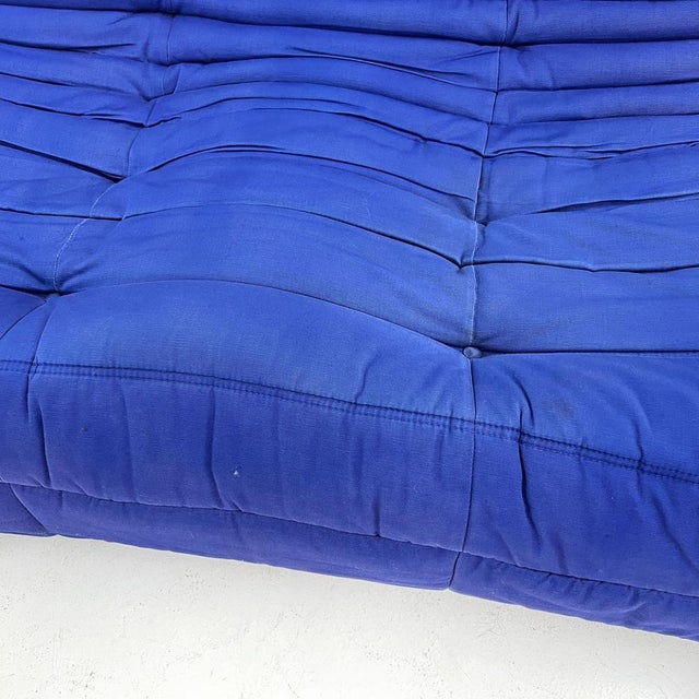 Royal Blue 2-Seater Togo Sofa by Michel Ducaroy for Ligne Roset, 1970s For Sale - Image 12 of 13