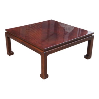 Mid 20th Century Vintage Chinese Ming Style Rosewood Chinoiserie Square Coffee Table For Sale