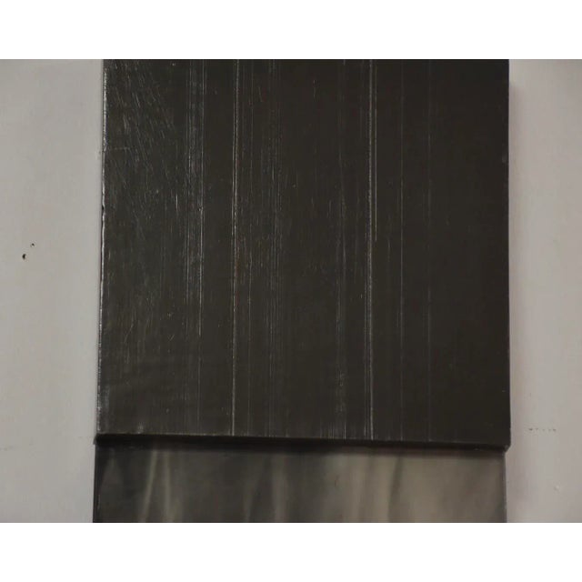 A tall modern abstract mixed media art 12” wide. 84” tall.