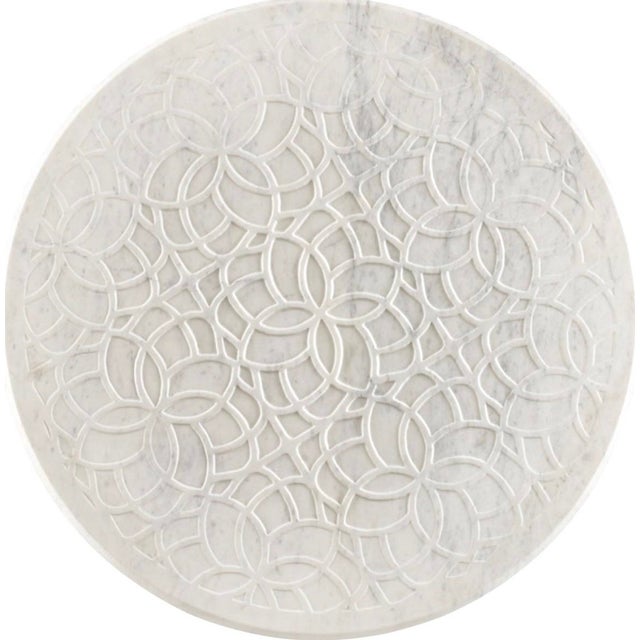 White Vintage Baker Pierced Bangle Stone Coffee Table For Sale - Image 8 of 12