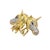 Diamond Sapphire 18k Yellow Gold Double-Unicorn Pin Brooch For Sale - Image 4 of 6