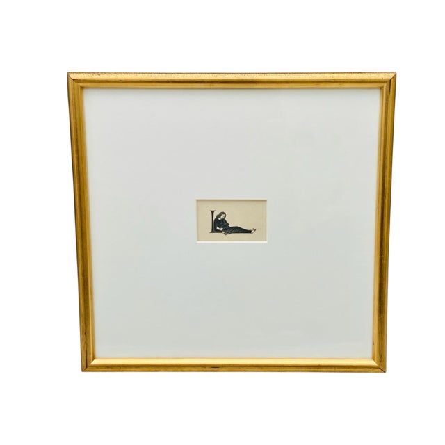 1920s Eric Gill, Decorative Initial Letters, Autumn Midnight, 1923-1929, Wood Engravings, 1929, Set of 4 For Sale - Image 5 of 16