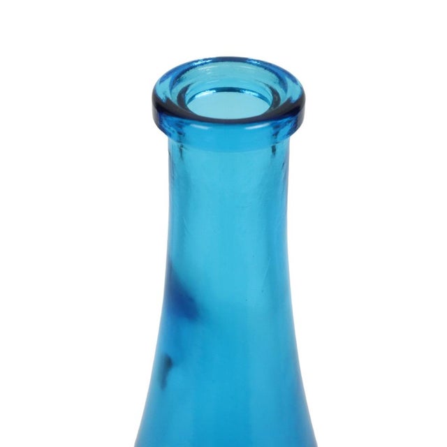 1960s Vintage Cobalt Blue Glass Carafe 0.5l, Belgium, 1950s For Sale - Image 5 of 10