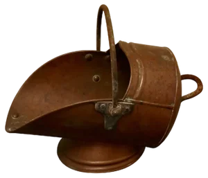 Large Arts and Crafts Copper Helmet Coal Scuttle, 1870s