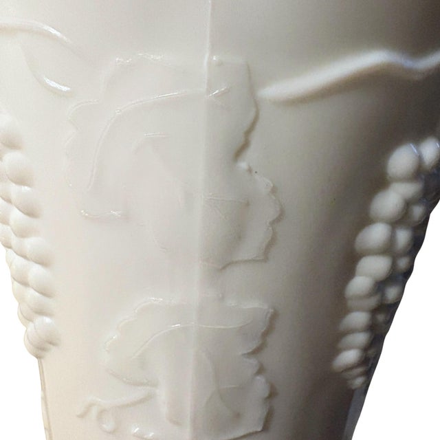 Glass Vintage Indiana Glass Colony Grape Milk Glass Vases, S/3 For Sale - Image 7 of 7
