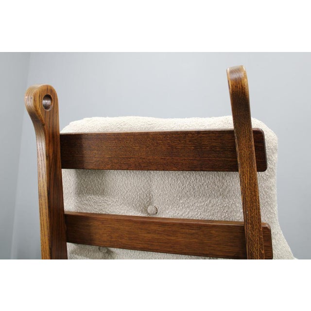 Brutalist Oak Armchairs, Czechoslovakia, 1970s, Set of 2 For Sale - Image 16 of 17