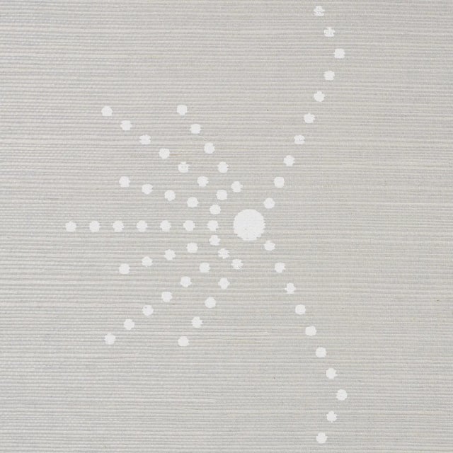 Contemporary SAMPLE - Schumacher Royère Stripe Sisal Wallpaper In Dove For Sale - Image 3 of 5