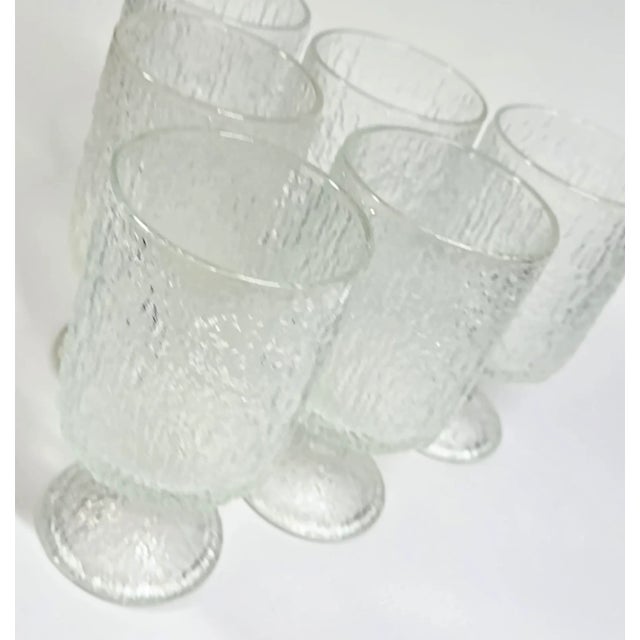 Icy Textured Goblets- Set of Six For Sale - Image 4 of 10