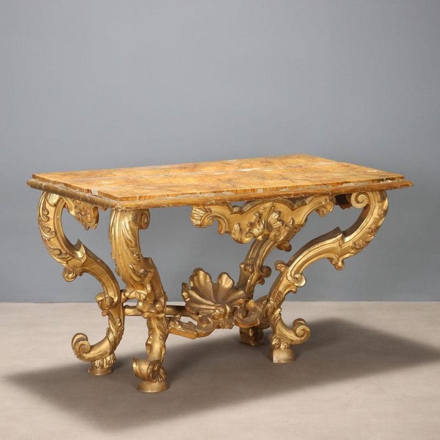 Carved and Gilded Console Table For Sale - Image 11 of 11