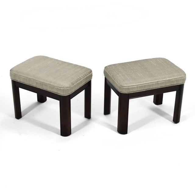 Gordons Inc. Pair of Gordon's Stools Upholstered in Silk For Sale - Image 4 of 7