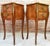 Antique Louis XV French Marquetry Marble Top Nightstands, Set of 2 For Sale - Image 4 of 18