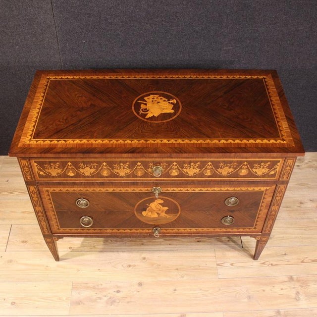 Brown Italian Louis XVI Dresser, 1950s For Sale - Image 8 of 11
