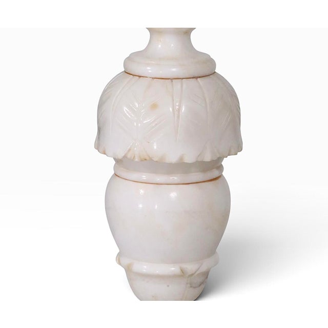 Alabaster Vintage Alabaster Table Lamps - a Pair For Sale - Image 8 of 13