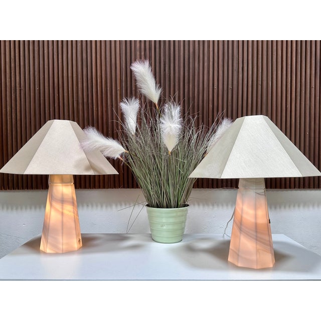 Vintage Glass Art Table Lamps by Peill & Putzler, Germany, 1970s, Set of 2 For Sale - Image 18 of 18