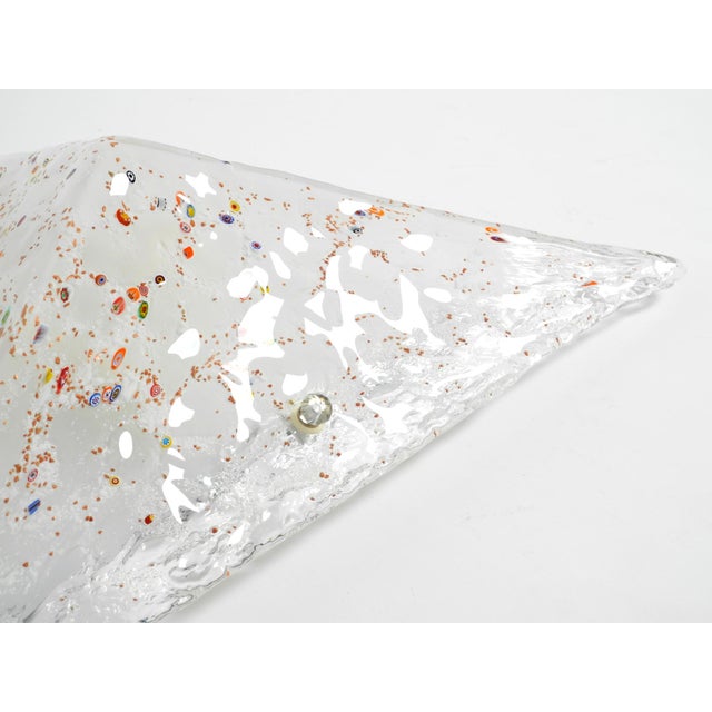 Postmodern Murano Glass Triangle Ceiling Lamp from Sylcom, Italy, 1985 For Sale - Image 14 of 18