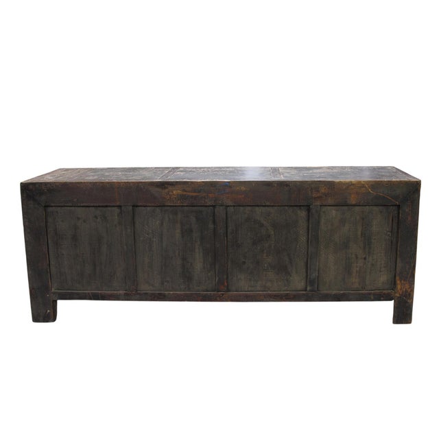 Vintage Distressed Reclaimed Wood Sideboard Cabinet 28 For Sale - Image 10 of 11