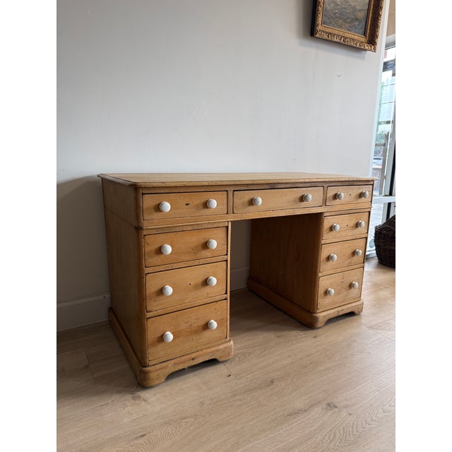 Antique English Pine Desk For Sale In Denver - Image 6 of 6
