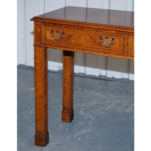 Georgian Style Burr Walnut Console Table from Brights of Nettlebed London For Sale - Image 16 of 18