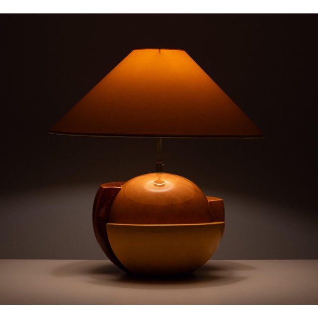 Post Modern Ceramic Table Lamp by François Chatain, France, 1980s For Sale - Image 12 of 13