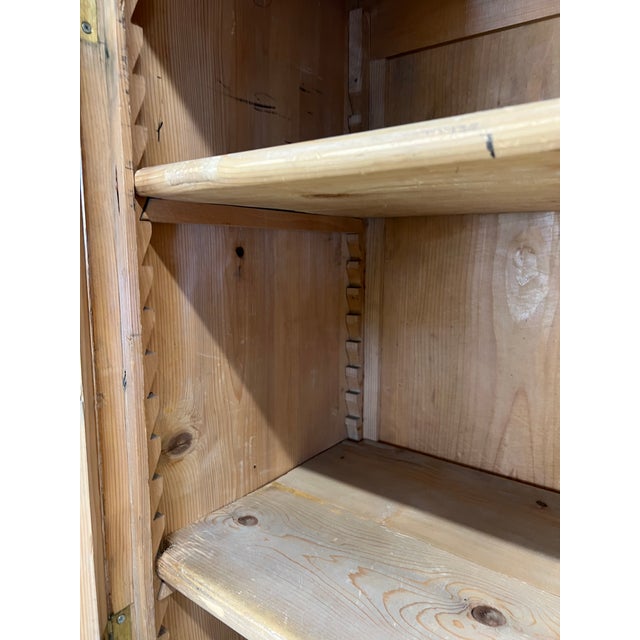 Antique School Four Door Cabinet in Pine For Sale - Image 13 of 15