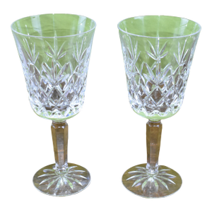 Set of 2 Lenox Charleston 7 3/8" Crystal Wine Glasses