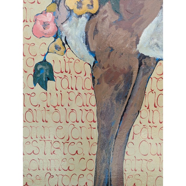Late 20th Century Cow With Chickens, Acrylic on Canvas, American, by Ira Yeager For Sale In San Francisco - Image 6 of 11