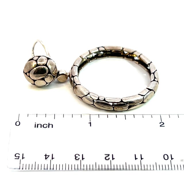 Silver 1990s John Hardy Estate Earrings Silver - 2 Pieces For Sale - Image 8 of 8