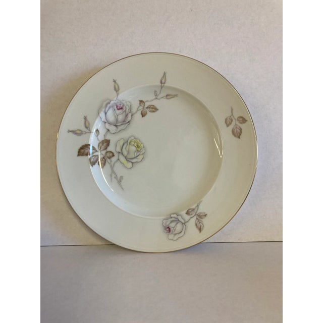 Johann Haviland Sweet Heart Rose Salad Plates c.1960’s, S-6. Gilded rim.