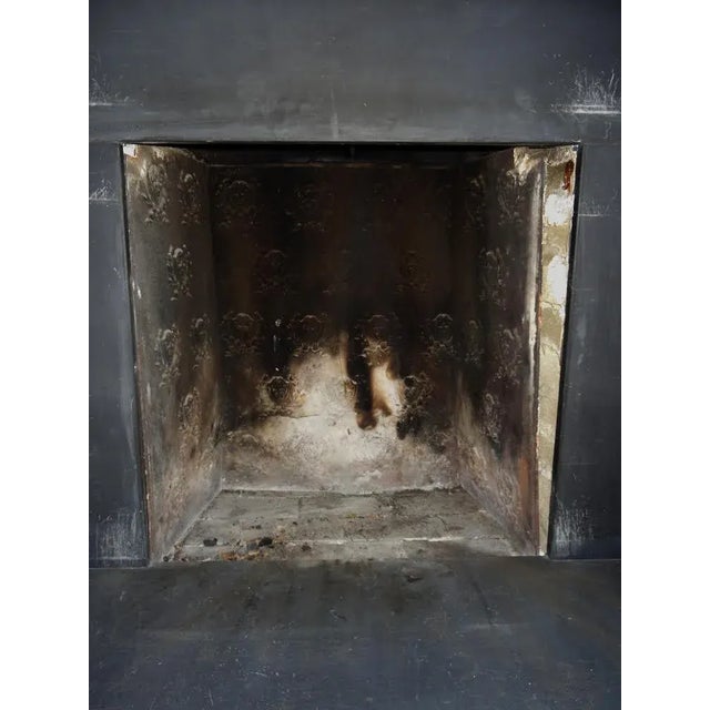 Antique Mantel Black and Portoro Marble For Sale - Image 4 of 9