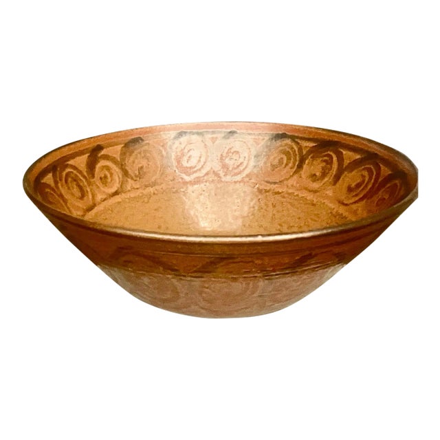 Massive Wishon-Harrell Stoneware Pottery Bowl California 1970s For Sale