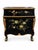 Metal Chinoiserie Black Lacquer Bombe Three-Drawer Chest For Sale - Image 7 of 10