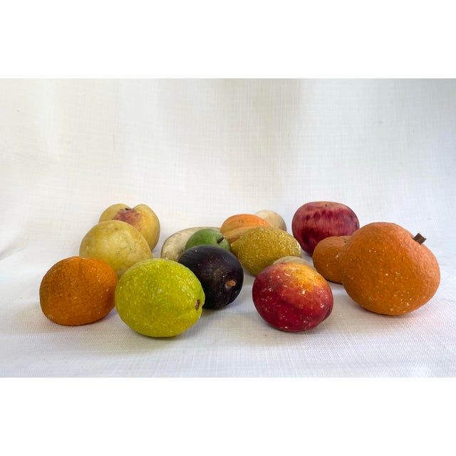 Mid 20th Century Vintage Italian Alabaster Stone Fruit -Set of 15 For Sale - Image 5 of 12