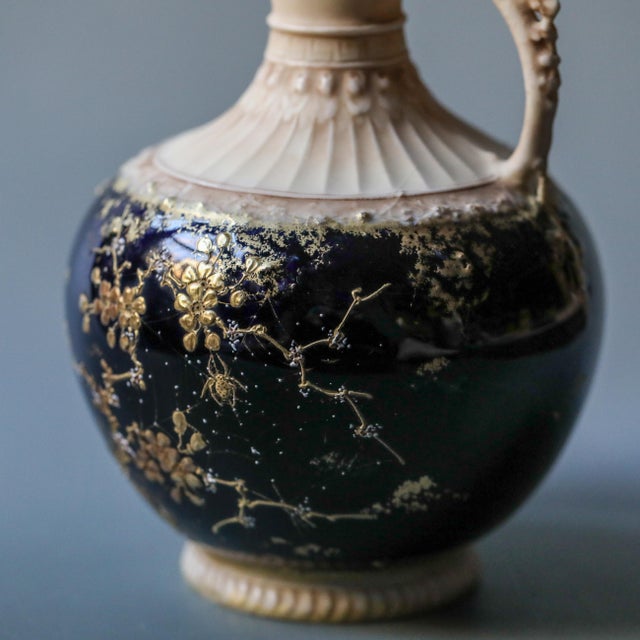 Amphora Art Nouveau Ewer, c.1900, Spider Web & Gilt Floral Design For Sale - Image 13 of 16