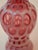 Victorian Cranberry Opalescent Coin Spot Vase Northwood Glass 6" Ruffled Rim Antique Eapg For Sale - Image 10 of 18