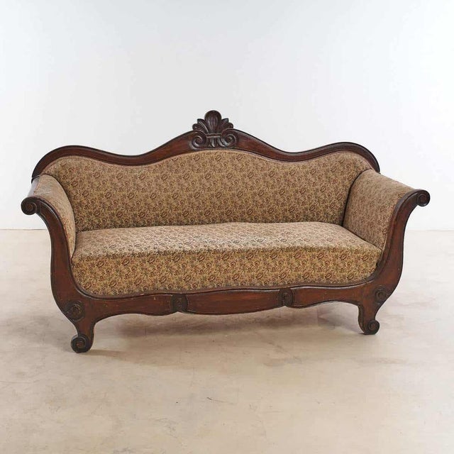 Luigi Filippo Sofa in Walnut, Mid-19th Century For Sale - Image 10 of 10