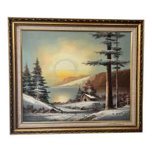Late 20th Century Original Painting on Canvas by Don Sherman Landscape Signed Famed
