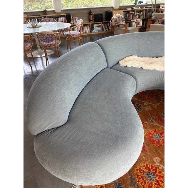 1970s Attributed to Milo Baughman Serpentine Sectional Sofa Mid Century Modern For Sale - Image 5 of 12