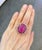 Bochic “Orient” Ruby, Amethyst & Multi Gem Cocktail Ring In 18K Gold & Silver Natural Red Ruby Cabochon - 7 Carat Natural...
