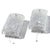 Rare wall lights for the bathroom or hallway made of thick structured glass. Original mid-century modern wall lights in...