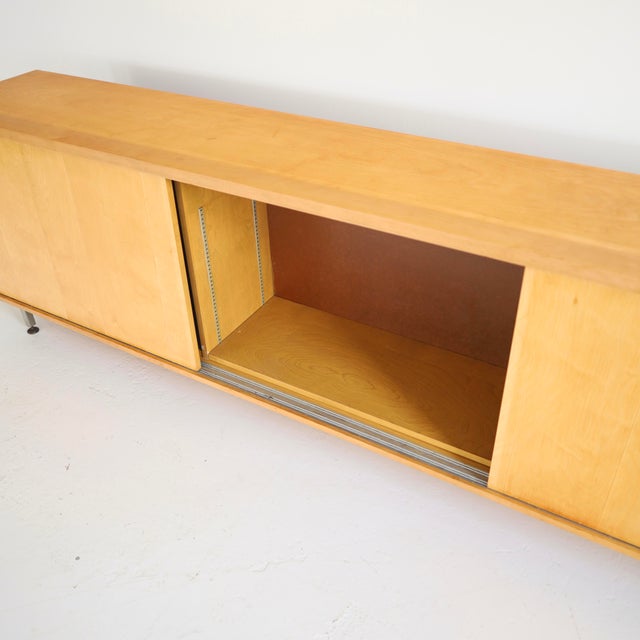 Mid-Century Modern Monumental 1960s Maple Credenza For Sale - Image 3 of 12
