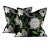 Premier Prints MM Designs Black Cream & Green Botanical Floral Leaf Leaves Paisley Pillow Covers- a Pair For Sale