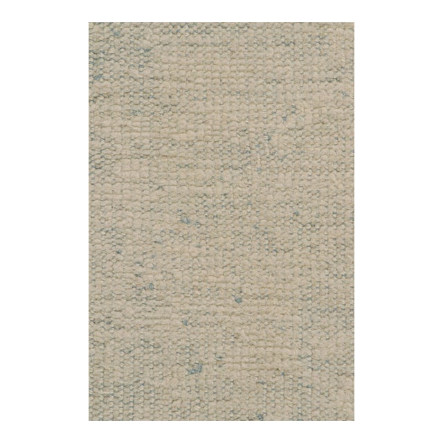 Rug & Kilim’s Contemporary Solid Rug in Beige and Blue For Sale