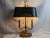 Wildwood Vintage Brass Bouillotte Style Two-Light Table Lamp With Black Tole Shade and Gilt Decoration For Sale - Image 11 of 18