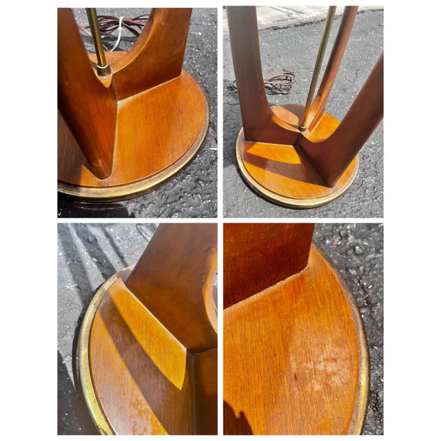 Mid 20th Century Mid Century Modern Modeline ‘Cactus’ Floor Lamp With Carved Wood For Sale - Image 10 of 12