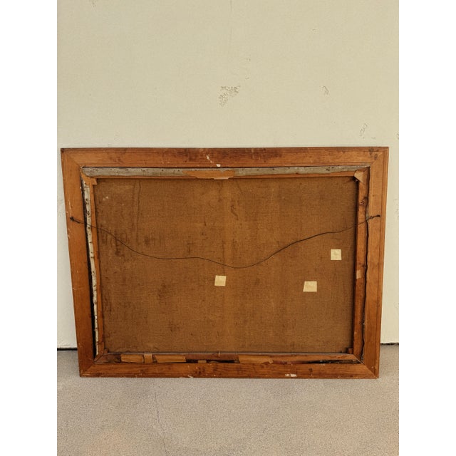 1920s Antique Extra Large Portrait of a Family Oil Painting- 42 X 56”, Framed For Sale - Image 12 of 12