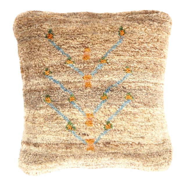 Pasargad DC Fine Hand Knotted Persian Gabbeh Pillow For Sale