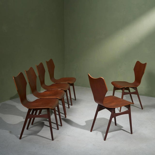 Dining Chairs in Teak and Plywood, Scandinavia, Set of 6 For Sale - Image 11 of 11