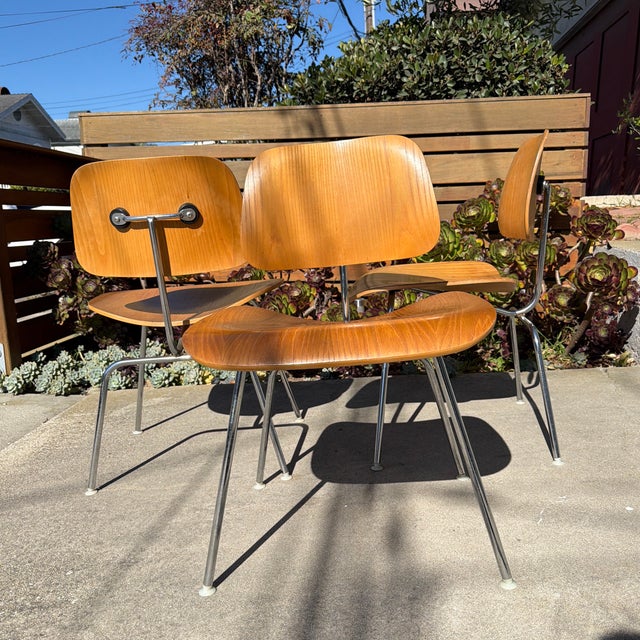 Vintage 1990s Eames DCM-style Molded Plywood Dining Chairs Purchased From Grot Modern Furniture in Redondo Beach. For Sale - Image 12 of 12